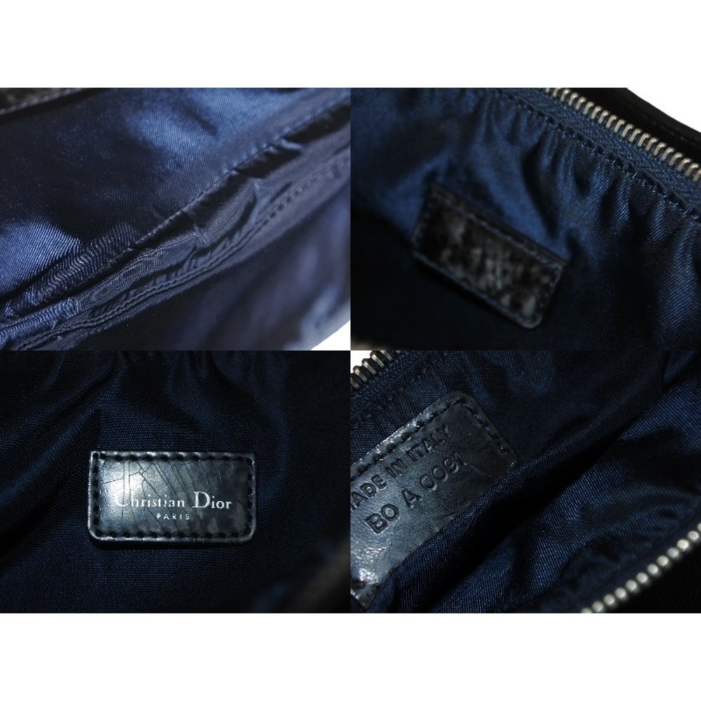 Christian Dior Saddle Bag denim transfer black blue leather - Picture 9 of 9